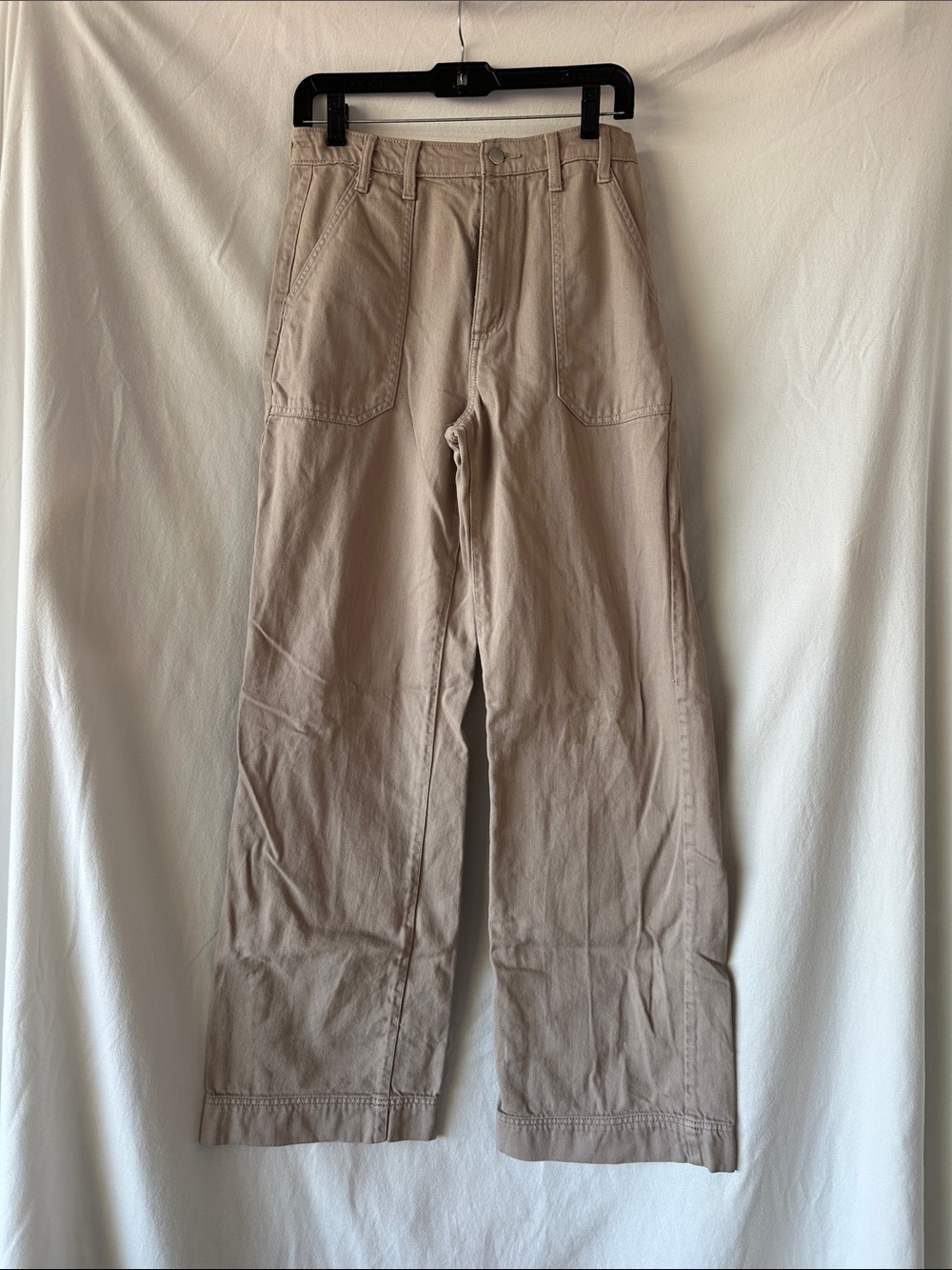 Universal Thread Wide-Leg Utility Pants in Light Taupe